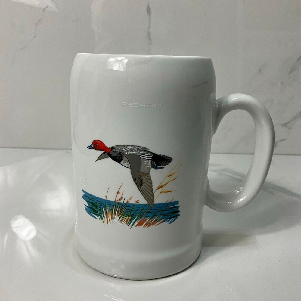 VINTAGE 1990 Ducks Unlimited Redhead Tall Mug